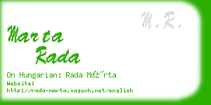 marta rada business card